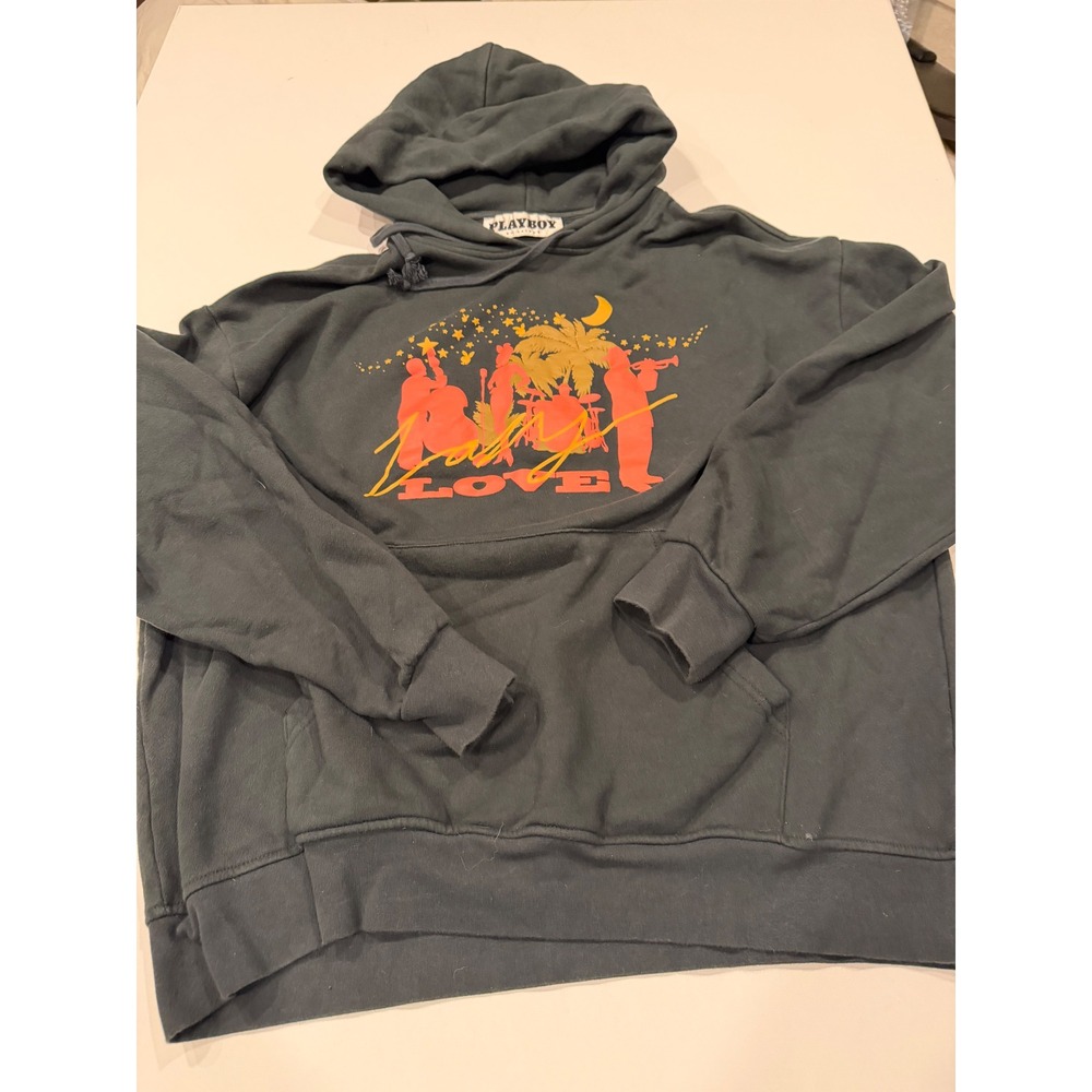 Playboy by PacSun Hoodie XL Baby Love Jazz Graphic Y2K Streetwear Sweatshirt